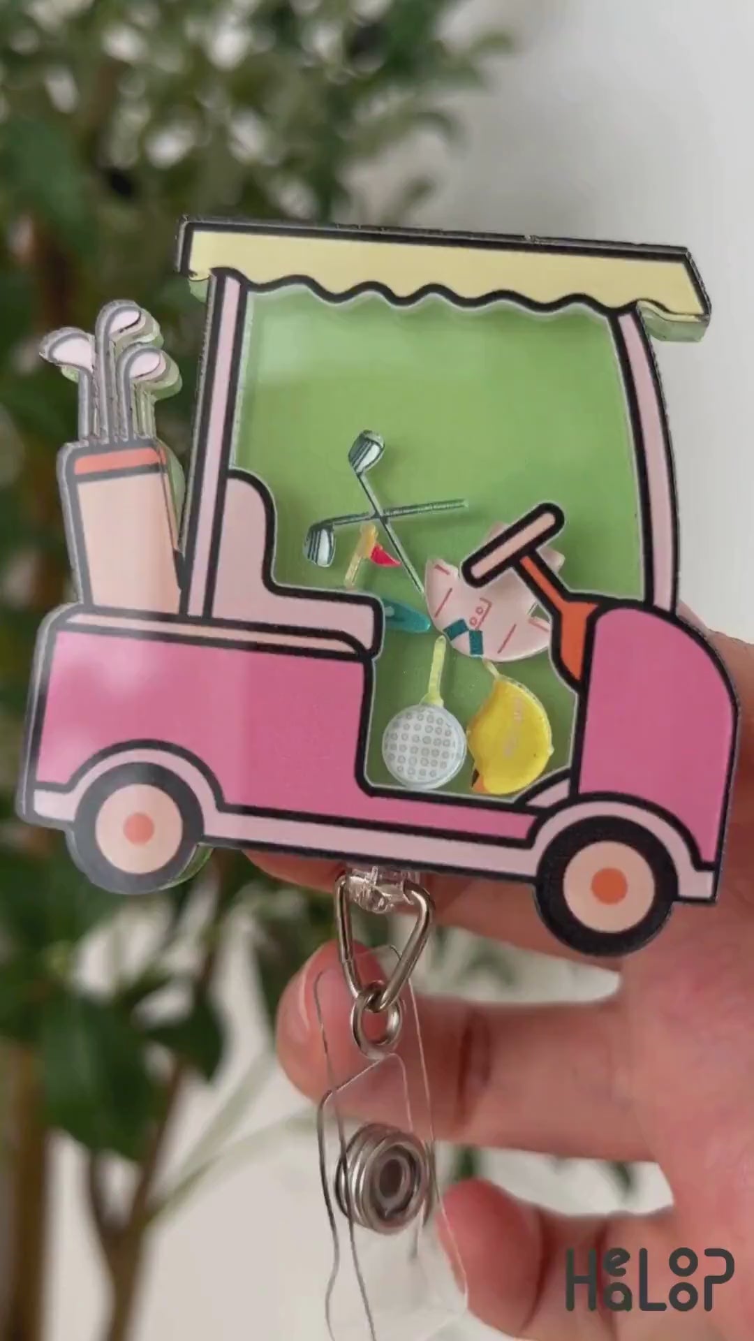 Golf Cart Shaker Badge Reel Video
